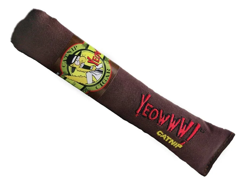 Yeowww Cigars Catnip Cat Toy, Brown, 7 in, 24-Count
