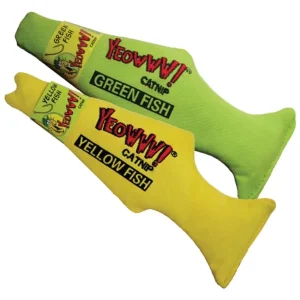 Yeowww Fish Catnip Cat Toy, Yellow, 7 in