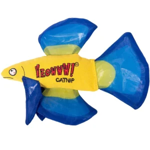 Yeowww Mo Betta Fish Catnip Cat Toy, Blue