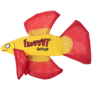 Yeowww Mo Betta Fish Catnip Cat Toy, Red