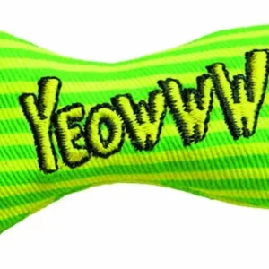 Yeowww Stinkies Catnip Cat Toy, Yellow, Green, 3 in