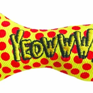 Yeowww Stinkies Catnip Cat Toy, Yellow, Red, 3 in