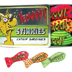 Yeowww! Stinkies Catnip Fish Cat Toy - Assorted 3 in, 3-Count