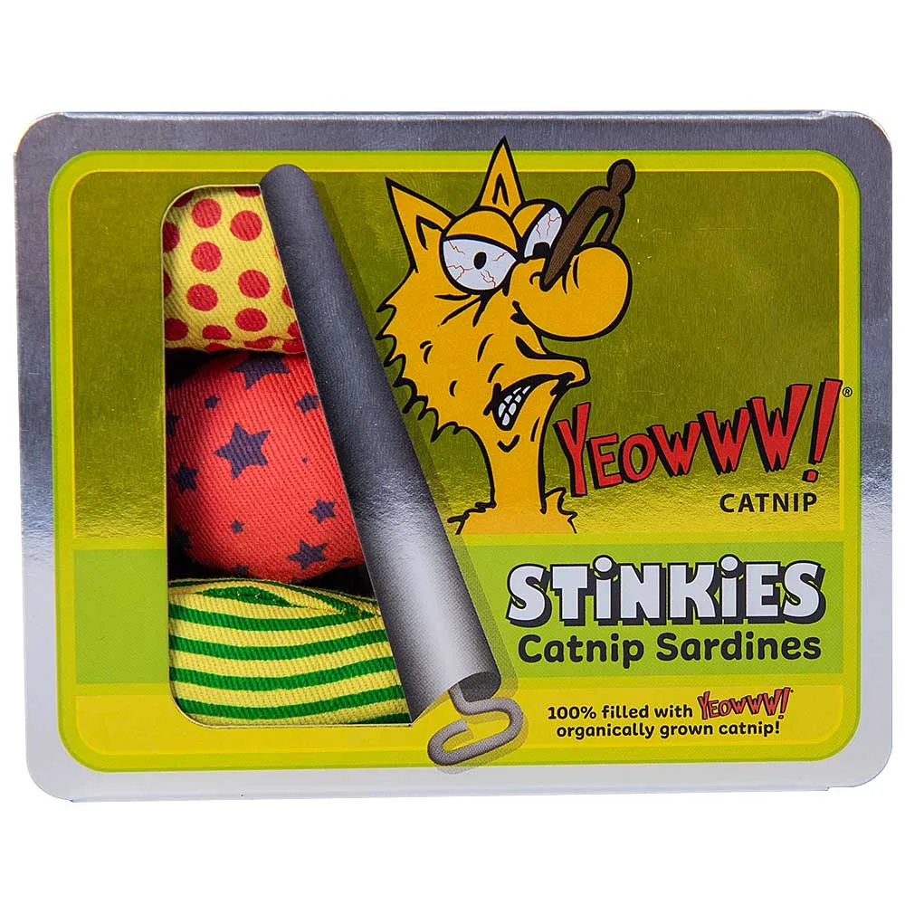 Yeowww! Stinkies Catnip Sardines Trio Cat Toy