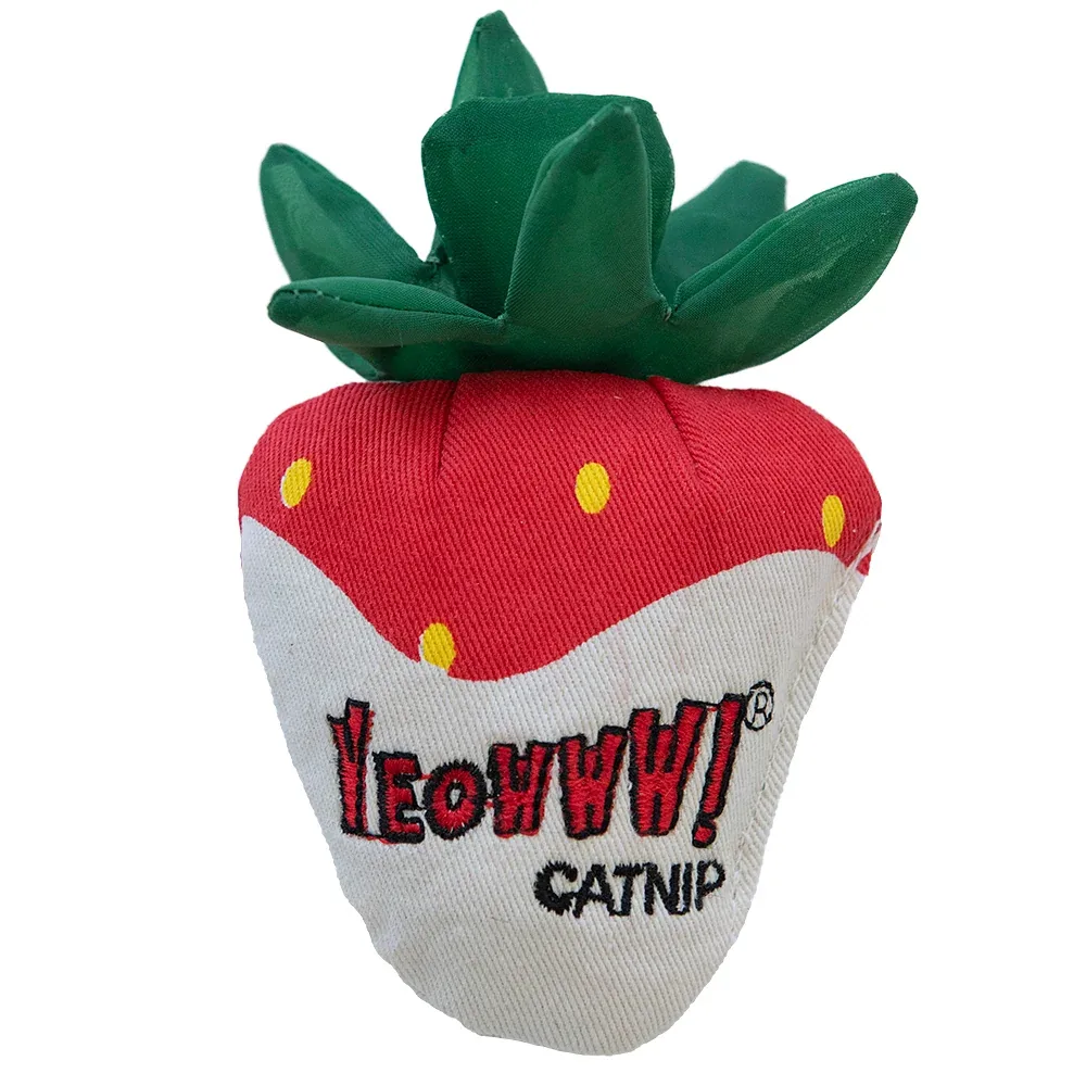 Yeowww! Strawberry Catnip Cat Toy White Chocolate Single