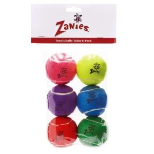 ZA Tennis Balls, 2.5 in Assorted, 6-Count