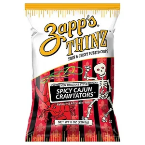 Zapps Thinz Potato Chips Spicy Cajun Crawtators 8 oz.