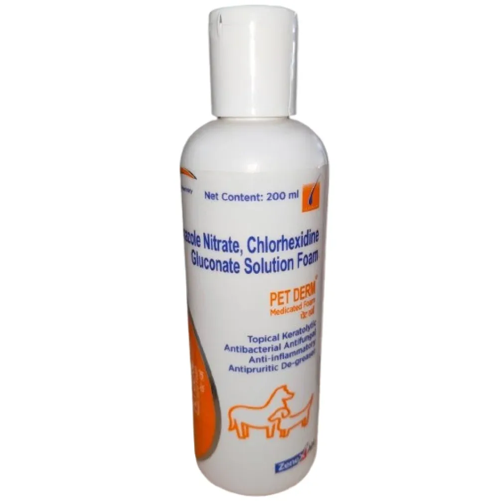 Zenex Pet Derm Shampoo (Medicated Foam) For Dogs and Cats