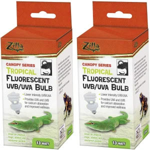 Zilla Canopy Series Fluorescent UVB/UVA Bulbs Tropical, 13W