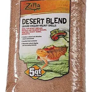 Zilla Desert Blend Ground English Walnut Shells Substrate, 5 qt