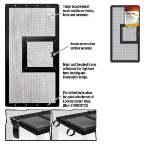 Zilla Fresh Air Screen Cover with Hinged Door 20 x 10 in