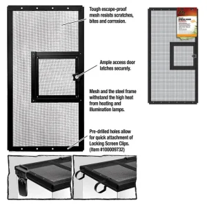 Zilla Fresh Air Screen Cover with Hinged Door 24 x 12 in