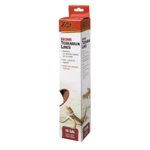 Zilla Reptile Terrarium Liner, Brown, 10/20X gal