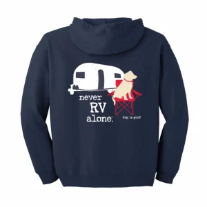 Zip Hoodie: Never RV Alone