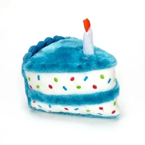 Zippy Paws Birthday Cake Blue Dog Toy