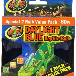 Zoo Med Laboratories Daylight Blue™ 60 Watt Reptile Bulb Blue Color - 2 Pack