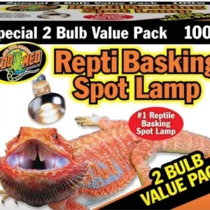 Zoo Med Laboratories Repti Basking Spot® 100 Watt Lamp for Diurnal Reptiles - 2 Count
