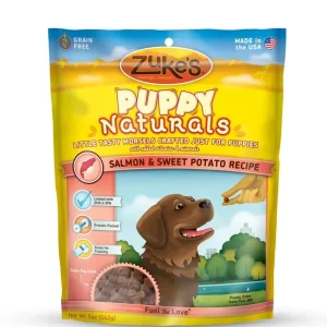 Zukes Puppy Naturals Grain-Free Salmon And Chickpea Dog Treats 5 oz